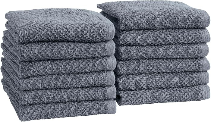 Great Bay Home 100% Cotton 12-Pack 13x13 Wash Cloth - Absorbent, Quick-Drying, Durable Face Towel... | Amazon (US)