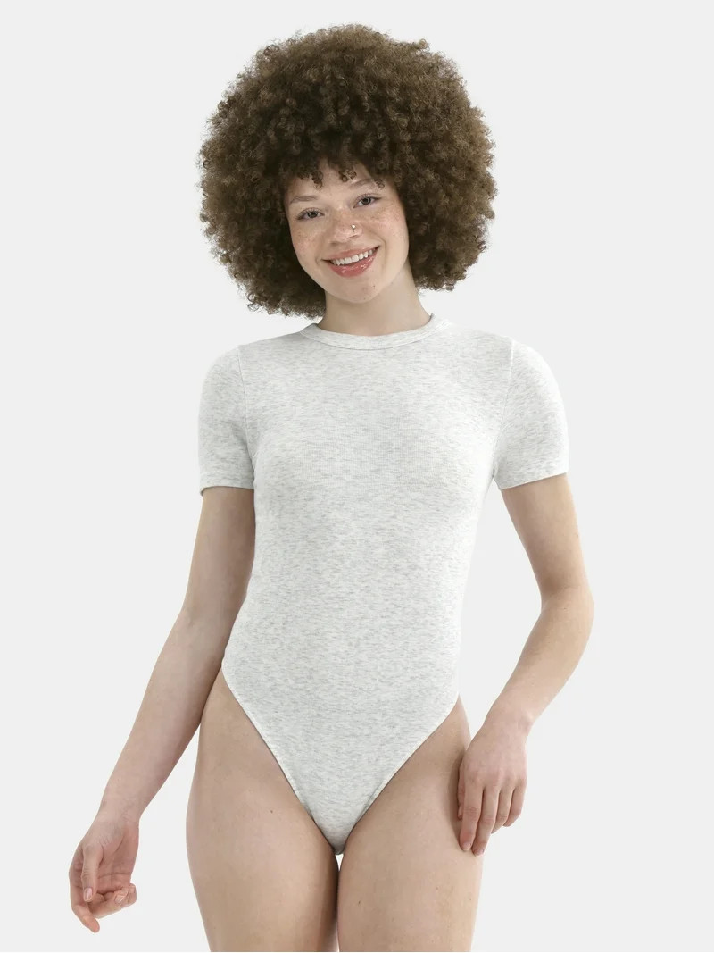 No Boundaries Crewneck Seamless Bodysuit, Women's | Walmart (US)