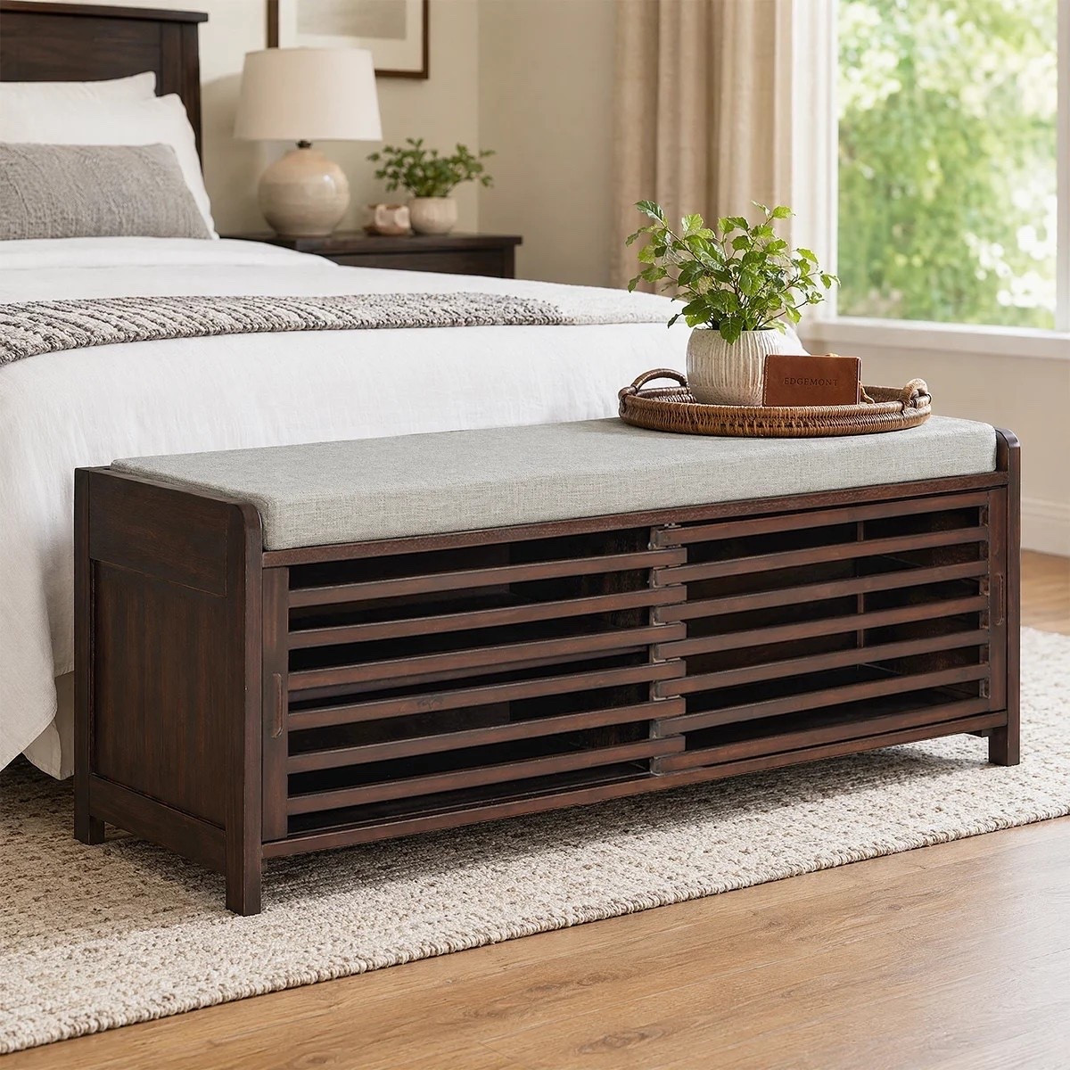 Inspired by timeless farmhouse design, the Rustic Entryway Storage Bench with Cushion combines comfortable seating with practical storage for shoes, bags, and everyday essentials. Featuring charming shutter-style doors and a cozy cushioned seat, it’s the perfect blend of style and functionality for your entryway, mudroom, or hallway. ON SALE and under $250.

Ideas:

* farmhouse entryway inspiration
* entryway organization
* rustic home décor
* mudroom storage
* welcoming home design

Keywords:

* entryway storage bench
* storage bench with cushion
* rustic entryway bench
* shoe storage bench
* shutter door storage bench
* farmhouse entryway furniture
* mudroom bench
* hallway storage bench
* entryway organizer
* shoe cabinet bench
* cushioned storage bench
* rustic home décor
* farmhouse furniture
* designer-inspired furniture
* home organization ideas
* living room storage bench
* wooden entryway bench
* stylish shoe organizer
* cozy home essentials
* multifunctional storage furniture

#LTKHome #LTKSaleAlert #LTKSeasonal