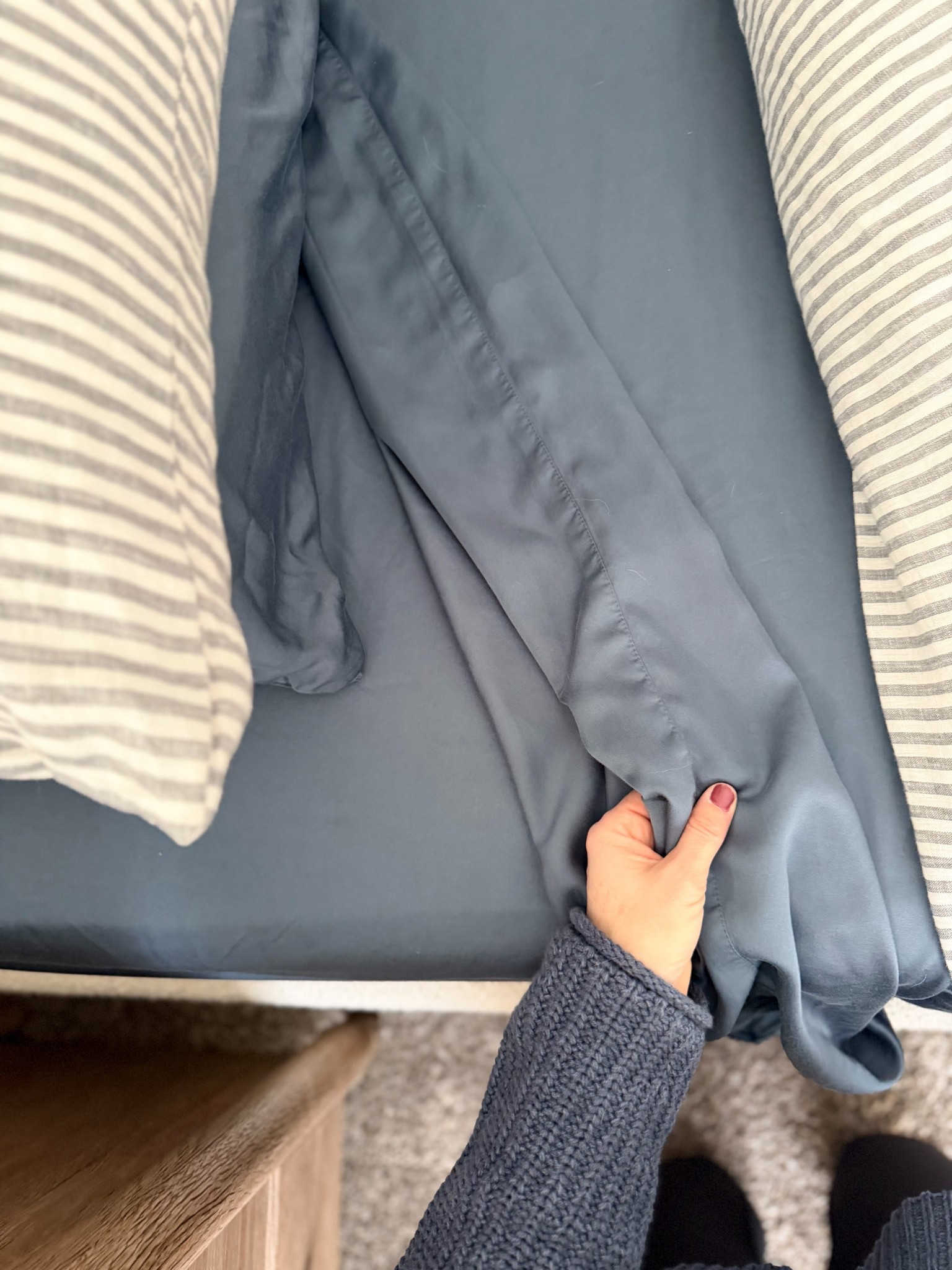 These sheets are HEAVEN! They are so incredible!!!!! Oh and.. this color!

#LTKHome #LTKSaleAlert