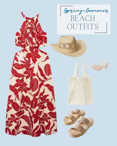 best beach outfit ideas with cut out red floral dress for delicate beachy look

#LTKswim #LTKSeasonal #LTKfindsunder100
