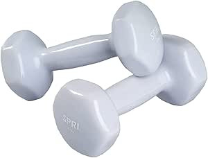 Dumbbells Hand Weights Set of 2 - Vinyl Coated Exercise & Fitness Dumbbell for Home Gym Equipment... | Amazon (US)