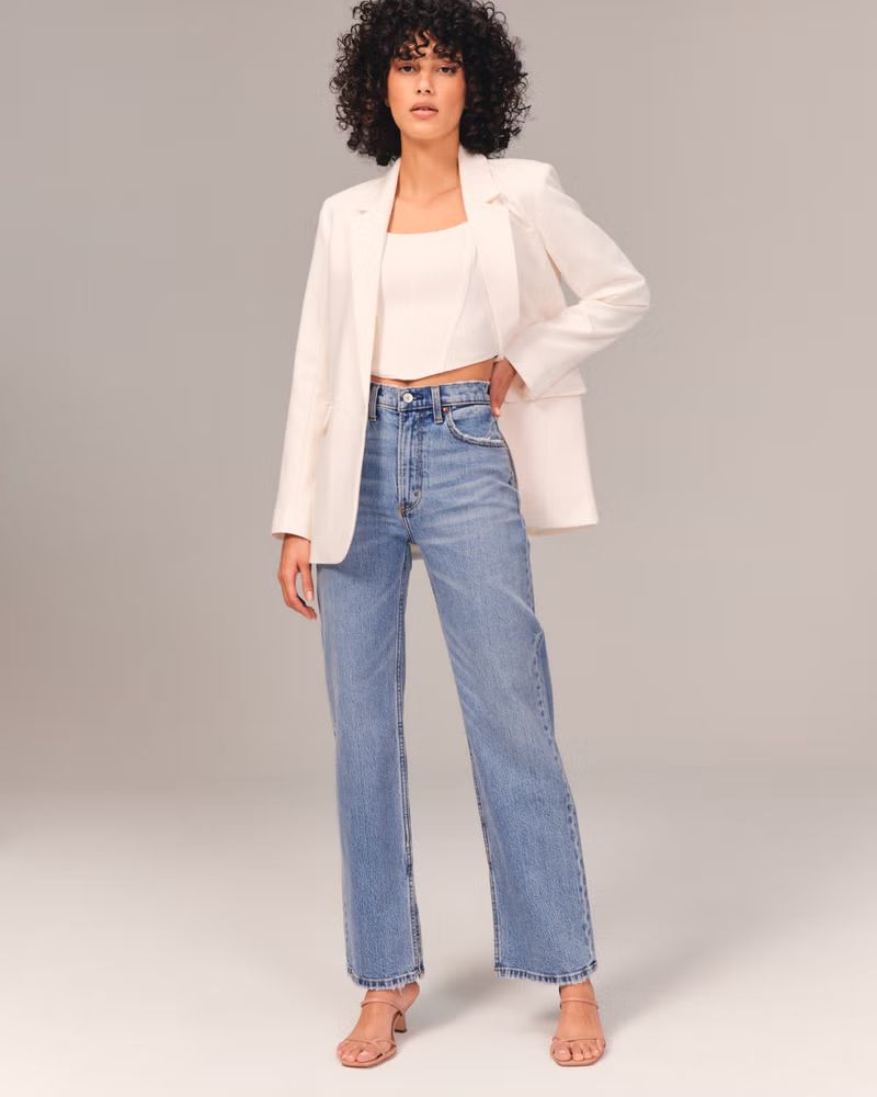 Women's High Rise 90s Relaxed Jeans | Women's Bottoms | Abercrombie.com | Abercrombie & Fitch (US)