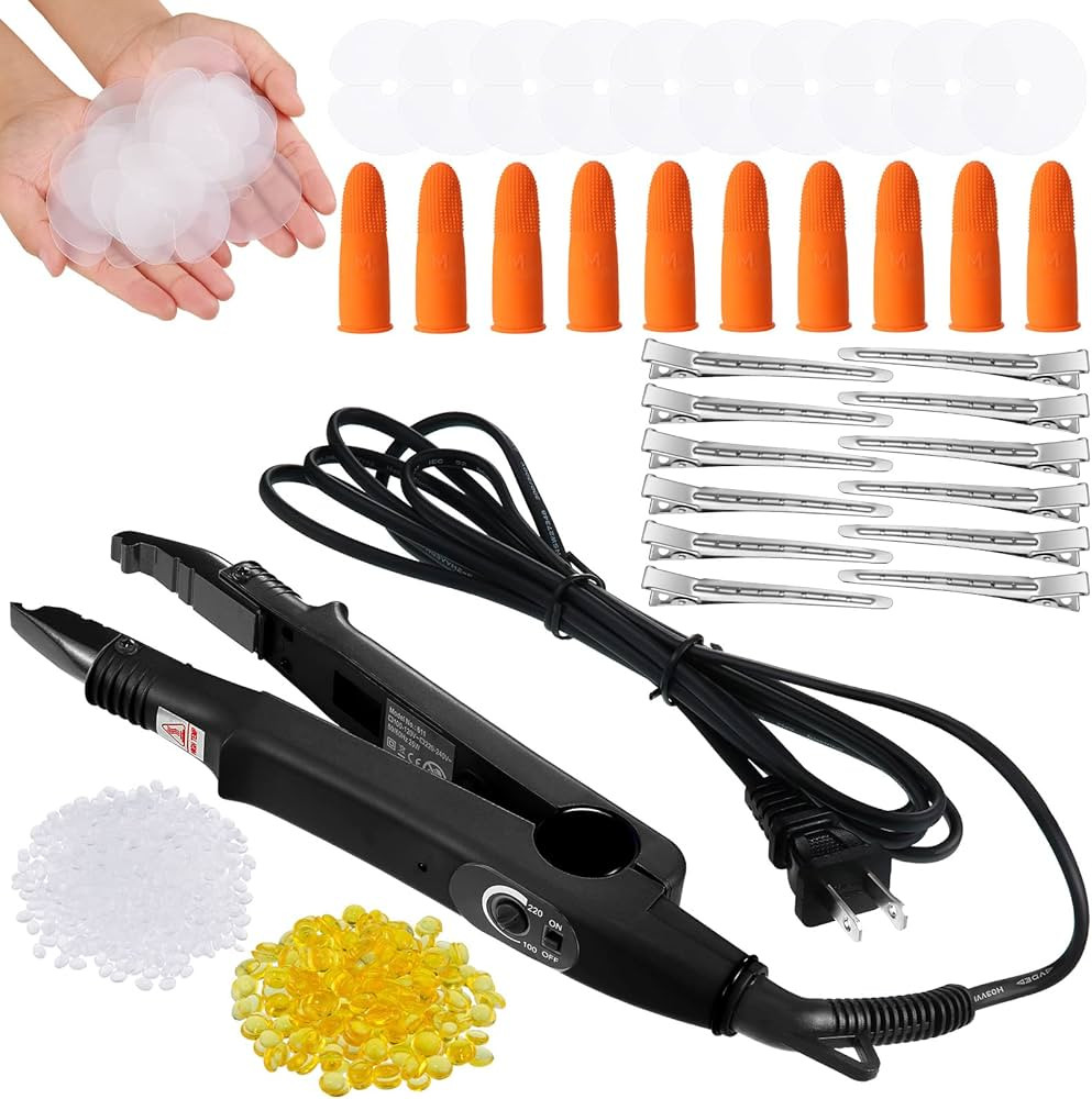 Hair Extensions Iron Fusion Keratin Hair Extensions Heat Tool Heat Connector Wand with Fusion Glu... | Amazon (US)