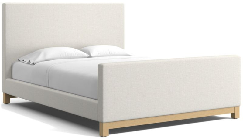 Pacific Ivory Upholstered Queen Bed | Crate & Barrel | Crate & Barrel