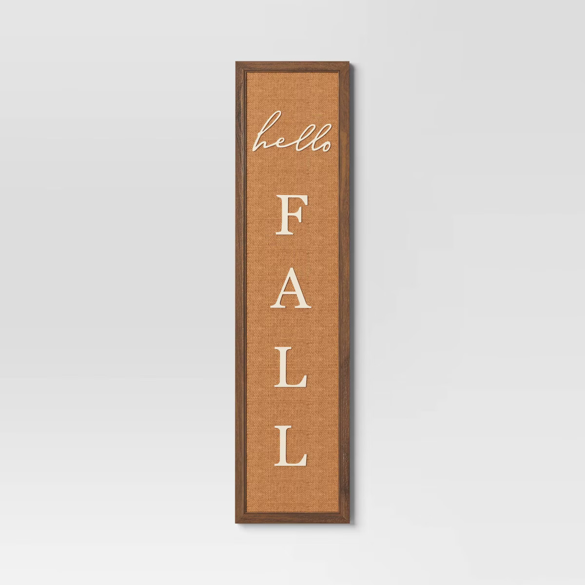 10"x40" Hello Fall Leaning Sign Brown - Threshold™ | Target