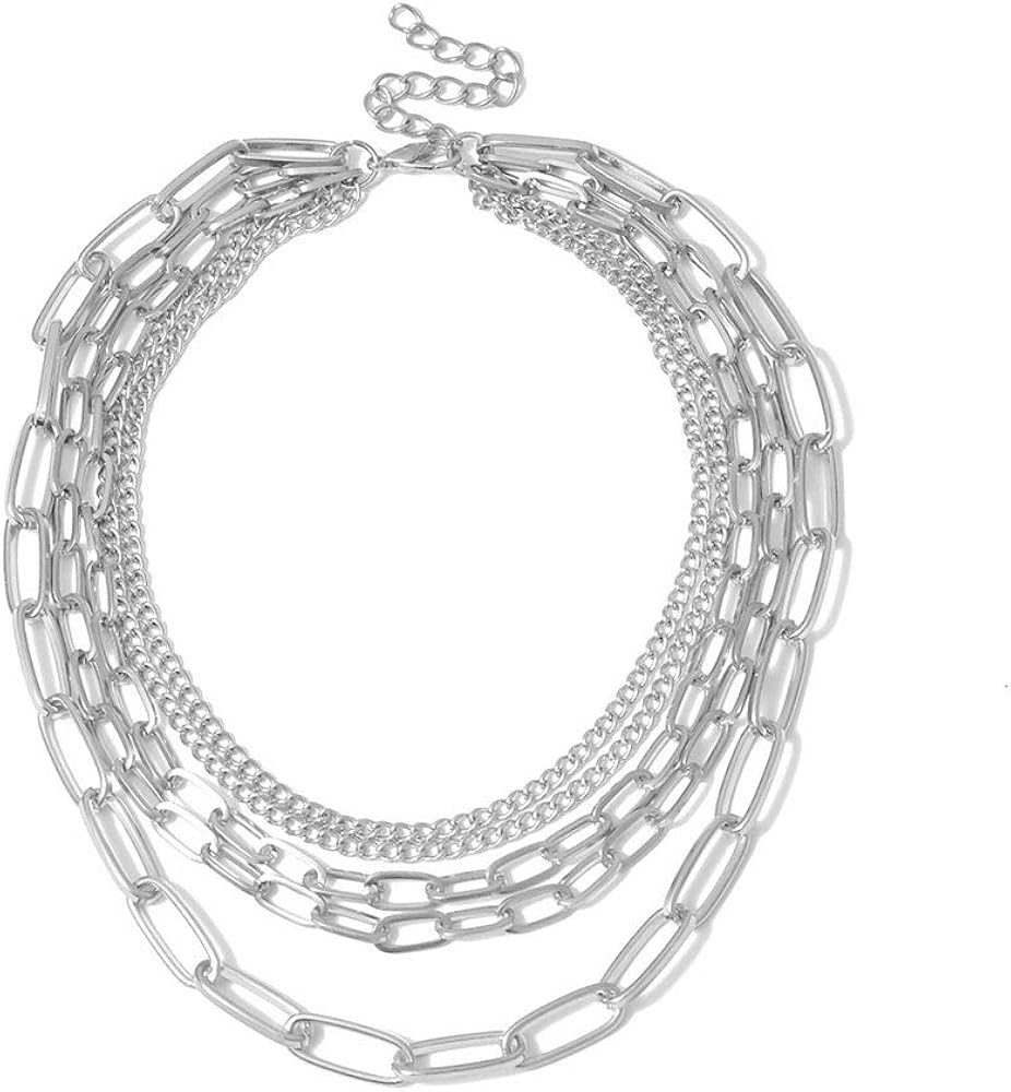 YERTTER Dainty Unique Punk Layering Chain Choker Necklace Boho Jewelry Set Layered Statement Chun... | Amazon (US)