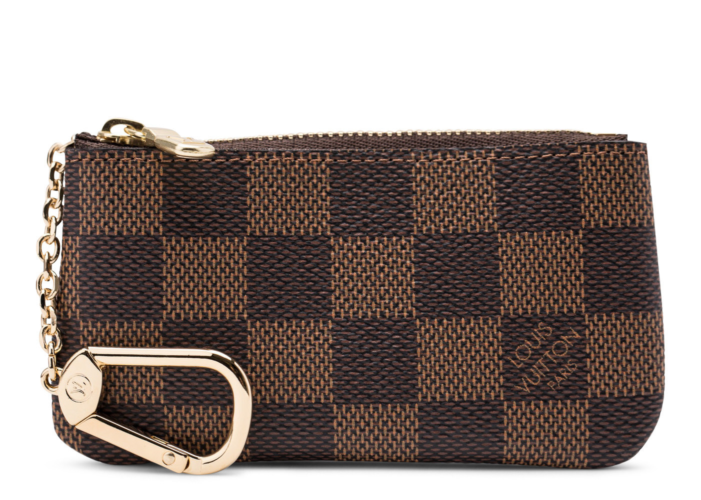 Women's Louis Vuitton Key Pouch Damier Ebene in Brown Damier | StockX