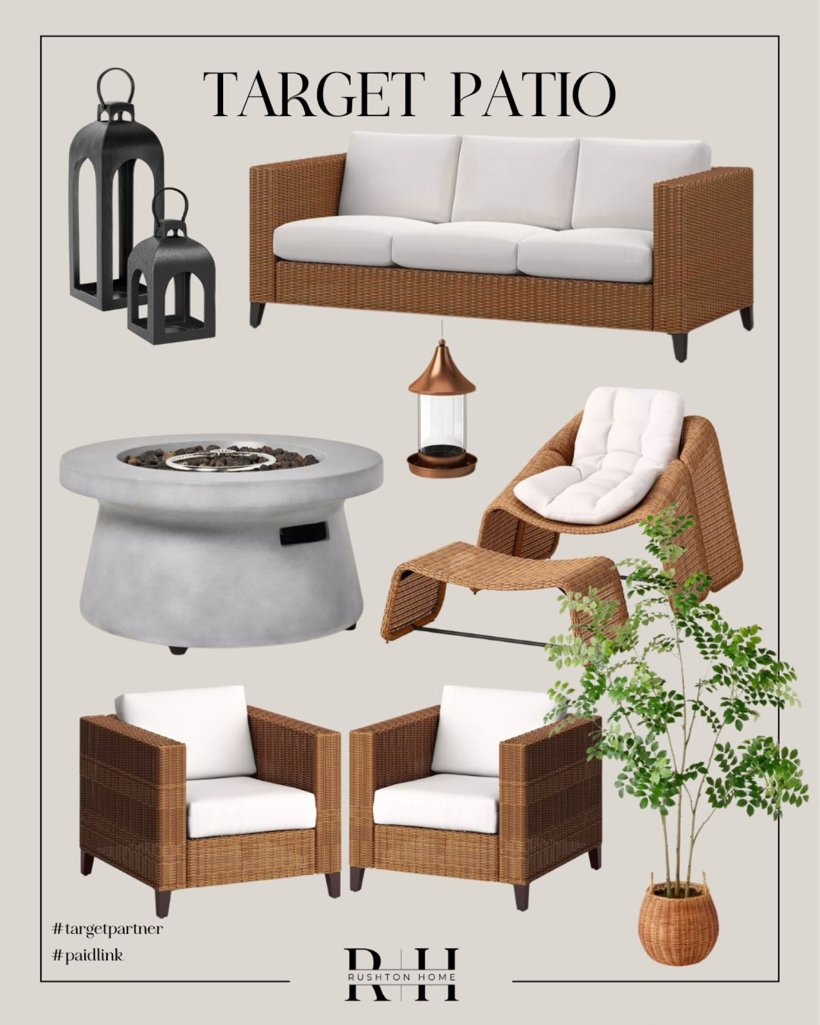 Patio refresh time! Loving these large wicker club chairs!! Plus the copper birdfeeder. And of course, I can never resist a fire pit.

Target finds, target home, wicker patio set, club chairs, wicker outdoor club chairs, unique chairs, patio chairs

#LTKHome