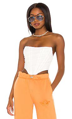 superdown Savannah Corset Top in White from Revolve.com | Revolve Clothing (Global)