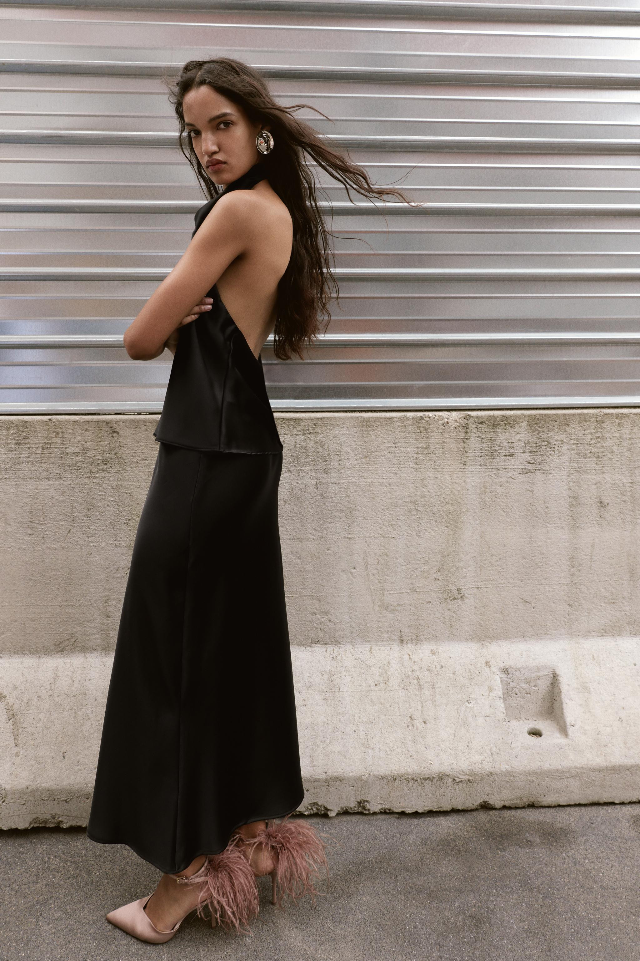 SATIN HALTER TOP | Zara UK