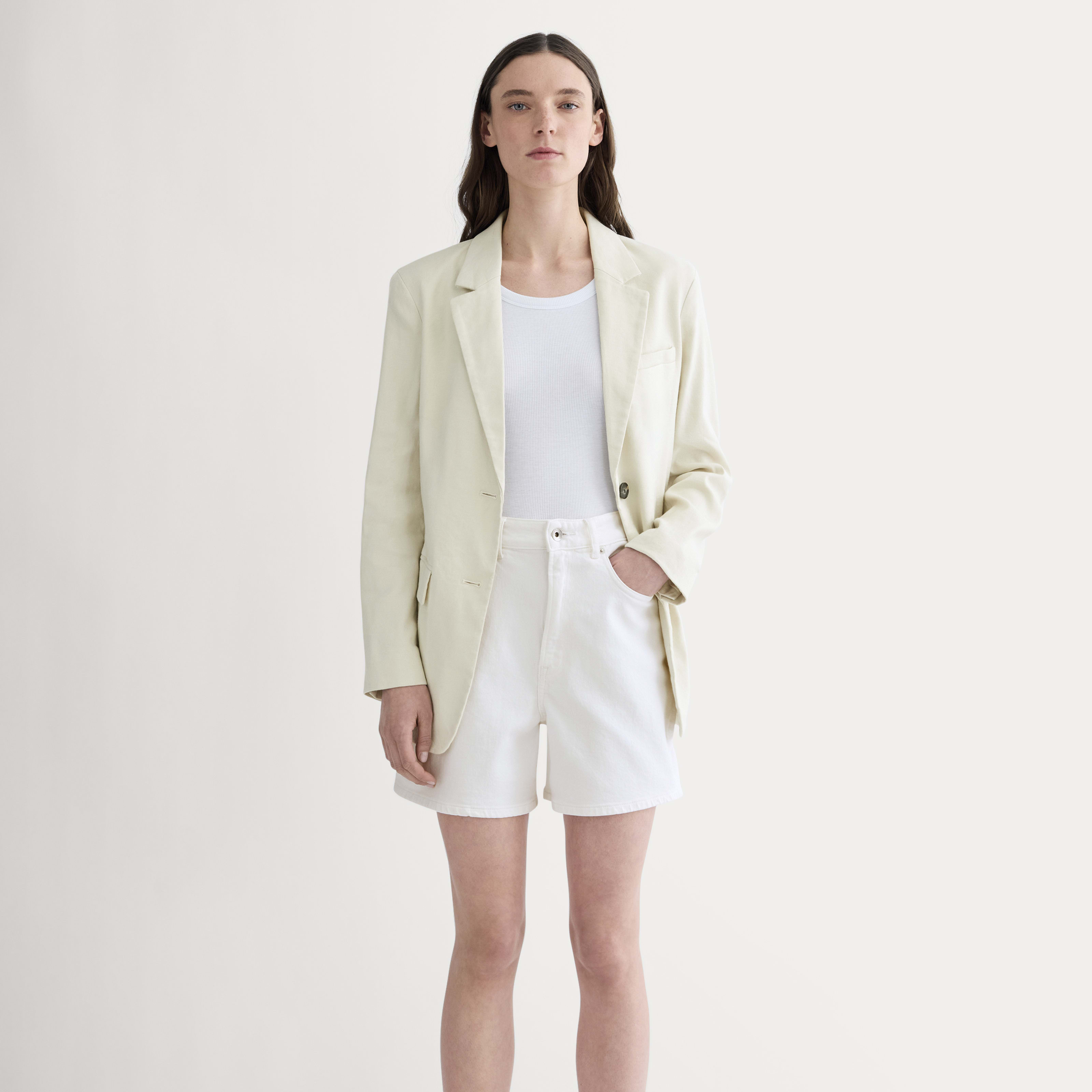Women's A-Line Denim Short by Everlane in White, Size 29 | Everlane