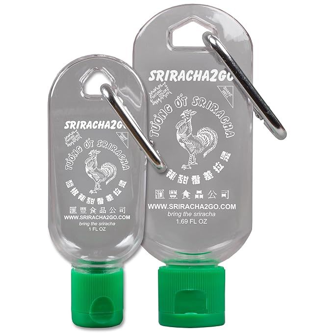Sriracha2Go Sriracha Mini Keychain Combo Pack - 1.69oz Original and 1oz Mini-S2G (Shipped Empty) | Amazon (US)