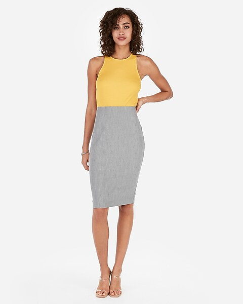 High Waisted Clean Pencil Skirt | Express