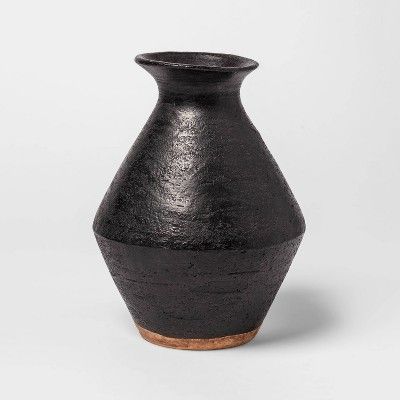 9.2" x 7" Terracotta Bouquet Vase Black - Project 62™ | Target