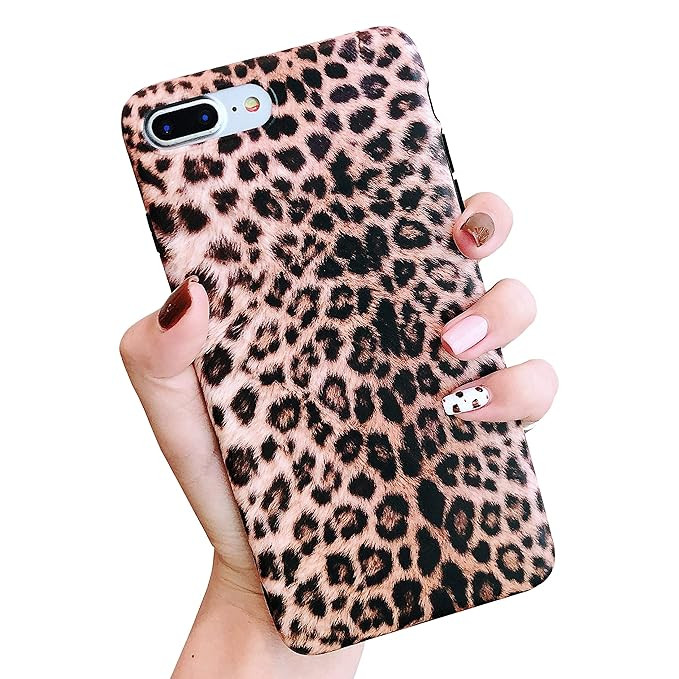 Jesiya for iPhone 8 Plus/iPhone 7 Plus Case Leopard Print Pattern Case Fashion Luxury Cheetah Ult... | Amazon (US)