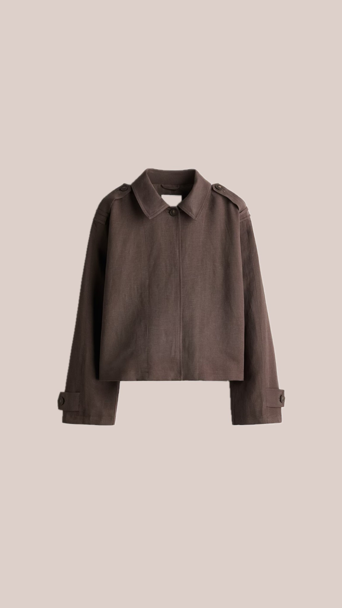 Brown linen cropped trench H&M 🫶🏽

#LTKsummer #LTKuk #LTKspring