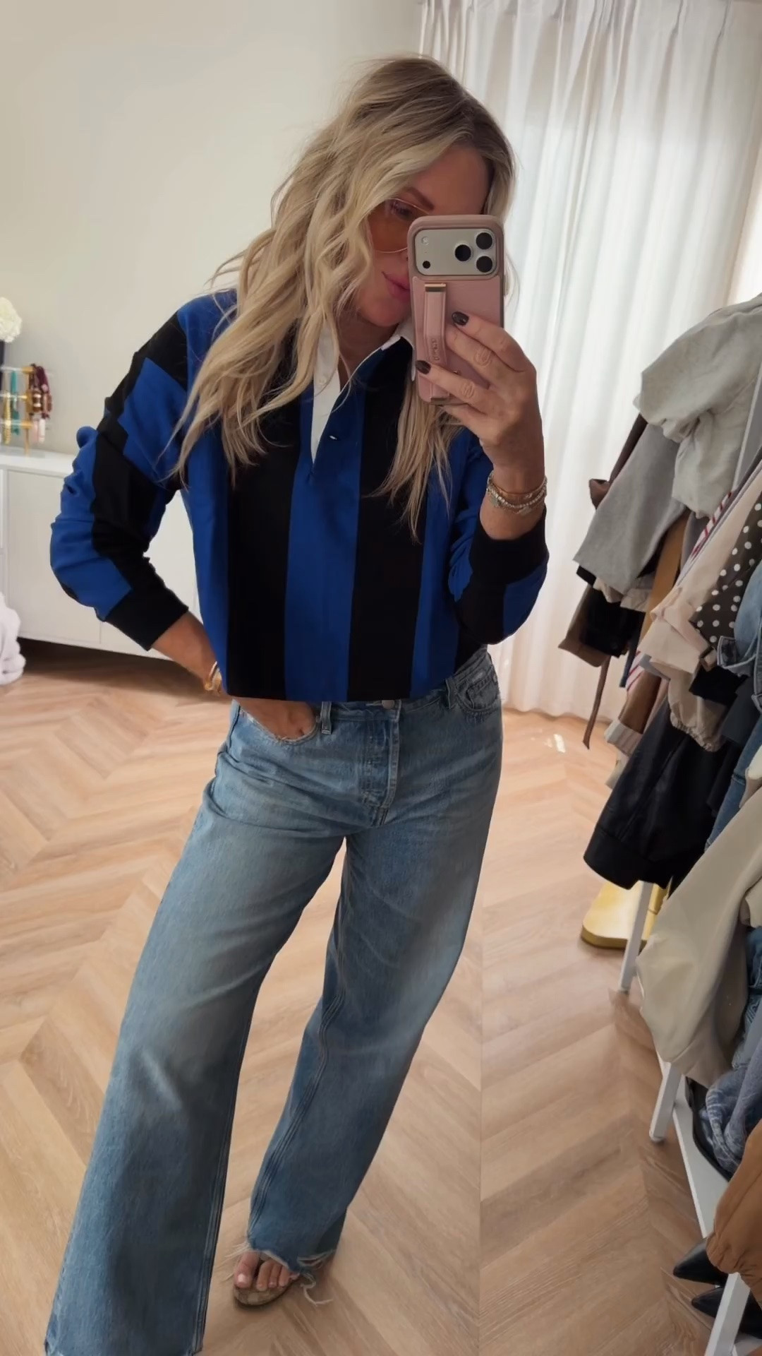 Rugby shirts are in! My top is in stock and on sale! I did small in this target find! Jeans size up for baggy fit!✨🤌🏼

Game day. Sports outfit. Target. Fall style.

#LTKootd #LTKSaleAlert