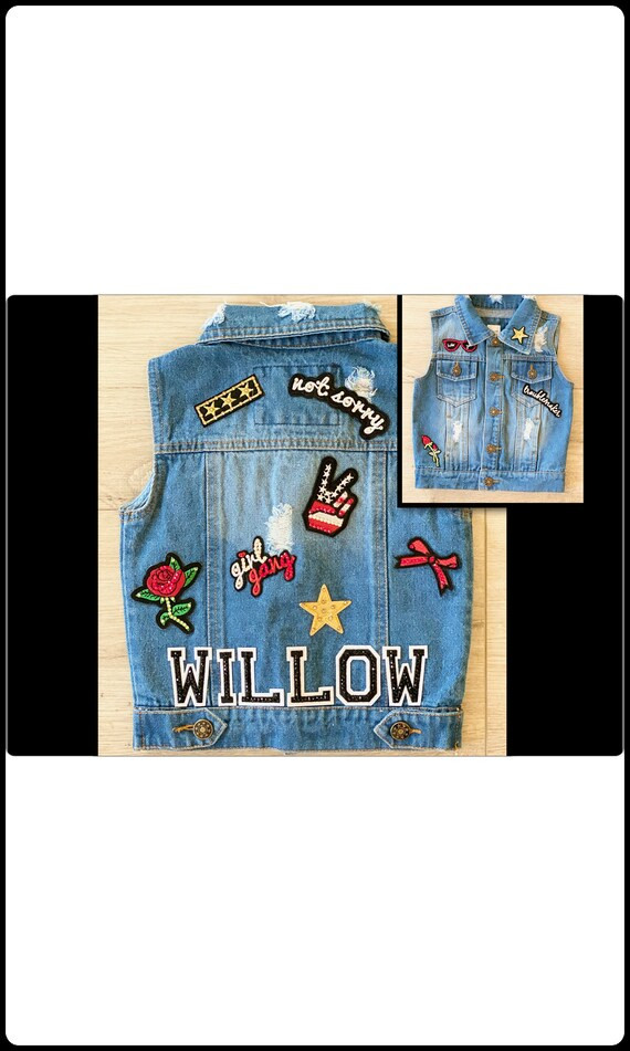 Custom Kids Jean Vest | Personalized Denim Vest for Toddlers & Kids | Etsy (US)