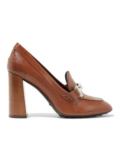 Tod's - Embellished Textured-leather Pumps - Tan | NET-A-PORTER (UK & EU)