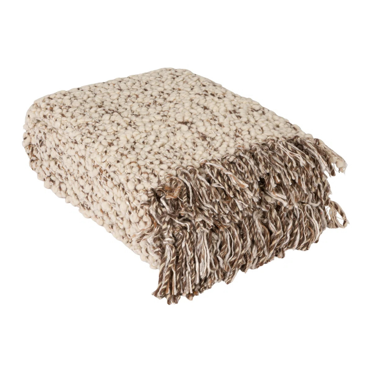Cozy Haven Wool Blend Shag Throw and Melange | Wayfair North America