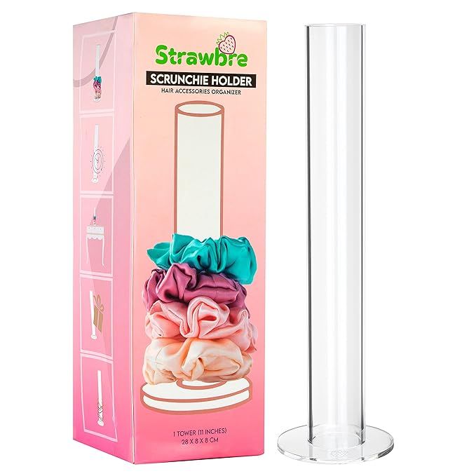Strawbre Scrunchie Holder Stand Organizer, Hair Tie and Jewelry Storage, Teen Girls VSCO Stuff, P... | Amazon (US)
