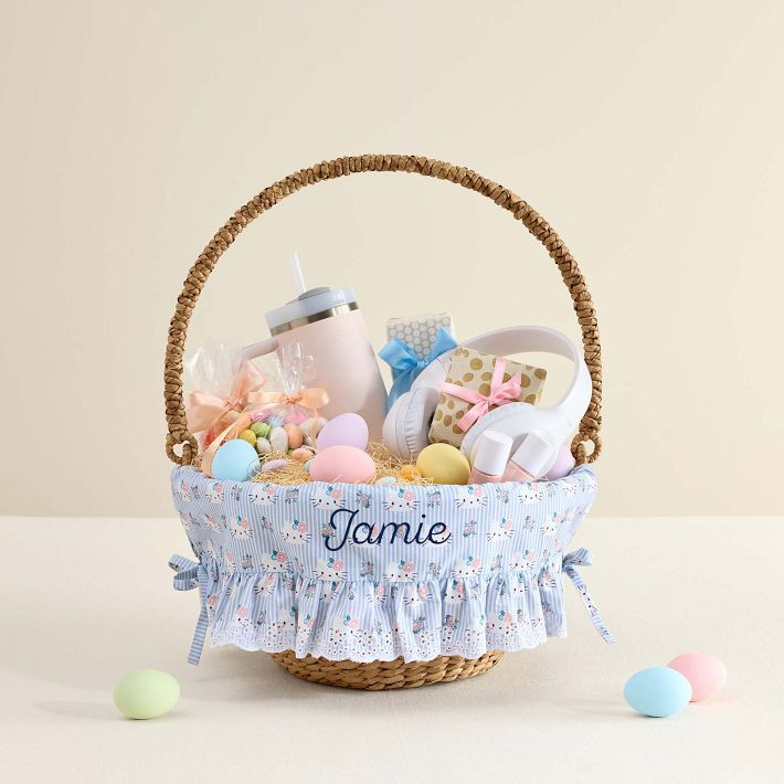Hello Kitty® Chambray Stripe Easter Liner | Pottery Barn Teen