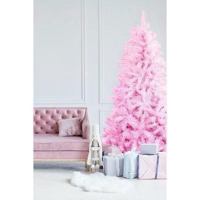 Perfect Holiday 6' Pale Pink Norway Pine Tree | Target