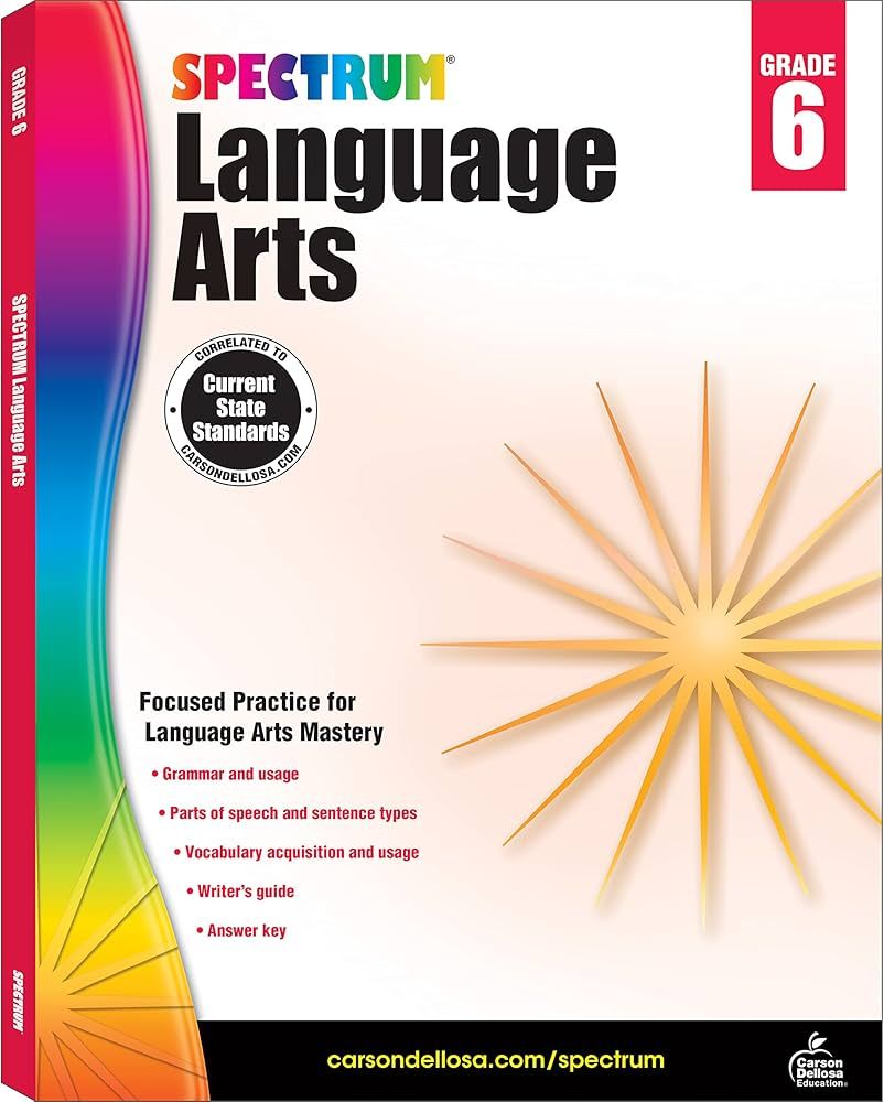 Spectrum Language Arts, Grade 6 | Amazon (US)