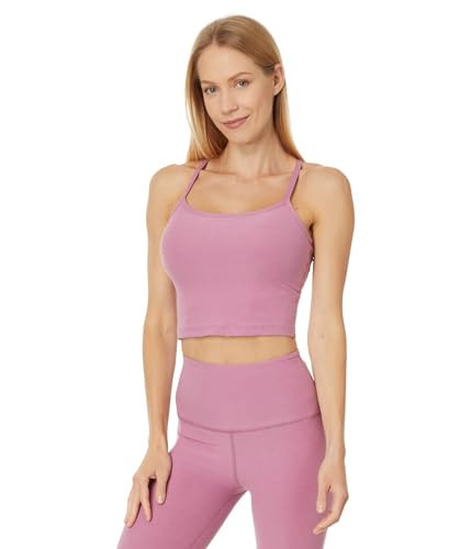 Beyond Yoga Women's Spacedye Slim Racerback Cropped Tank Orchid Blossom Heather Medium | Amazon (US)