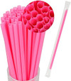 Click for more info about Okdeals 100pcs Heart Shaped Pink Straws Disposable Drinking Straws Plastic Portable Drinking Stra...