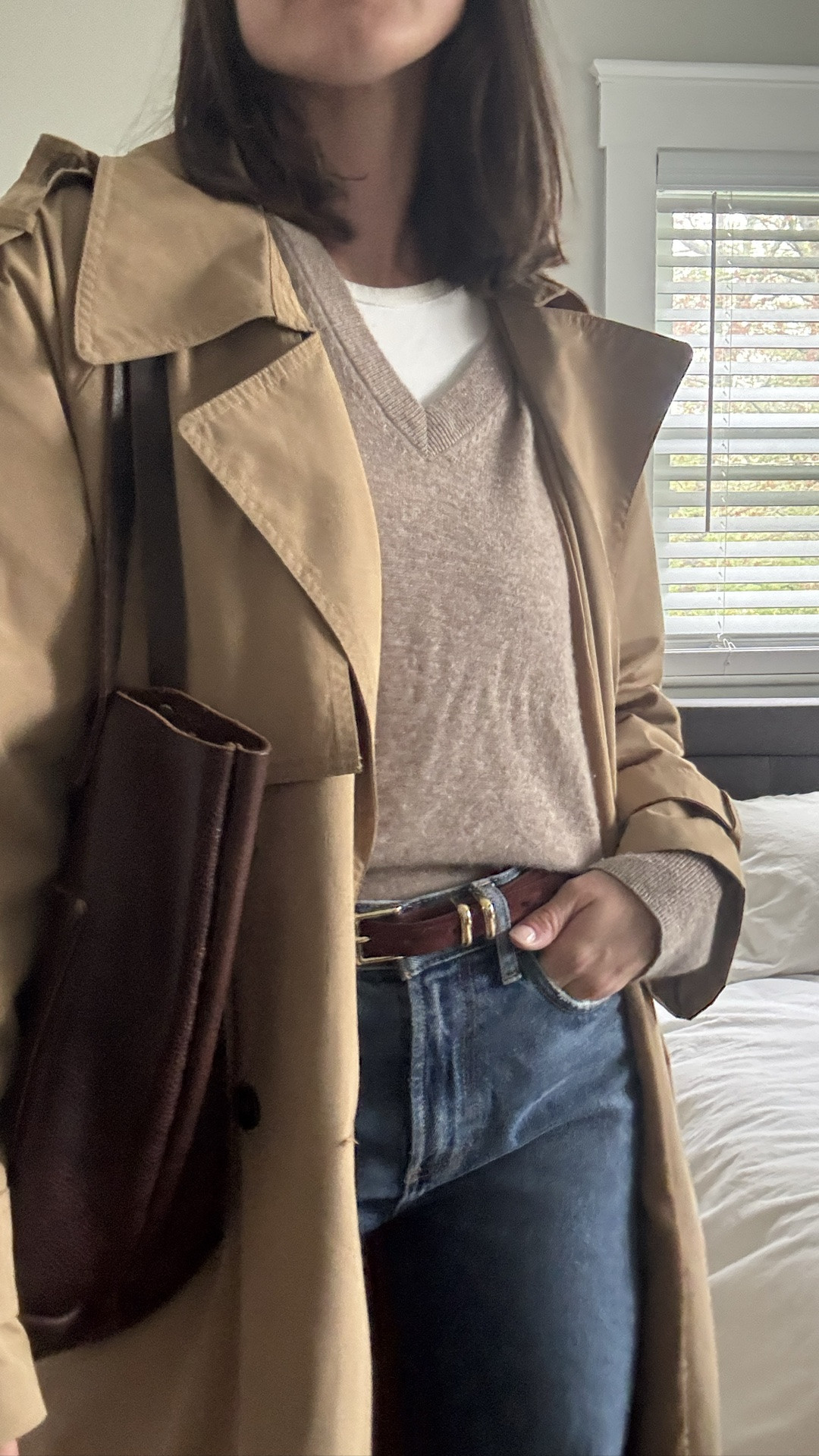 Rainy New England outfit of the day 🤍 

Trench coat outfit | spring 2026 outfit | outfit of the day | ootd | what I wore

#LTKmomlife #LTKootd