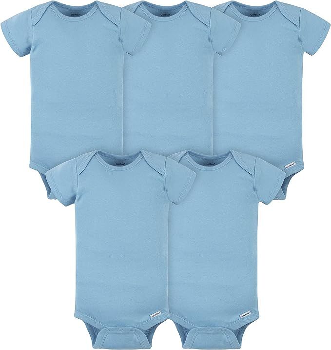 Gerber baby-girls 5-pack Solid Onesies Bodysuits | Amazon (US)