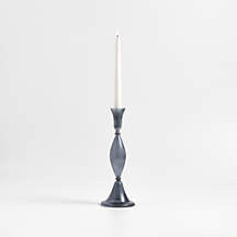 Milano Large Blue Glass Taper Candle Holder 12.5" + Reviews | Crate & Barrel | Crate & Barrel