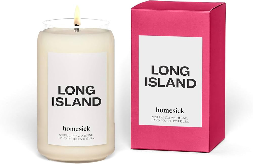 Homesick Premium Scented Candle, Long Island - Scents of Bergamot, Sea Air, 13.75 oz, 60-80 Hour ... | Amazon (US)