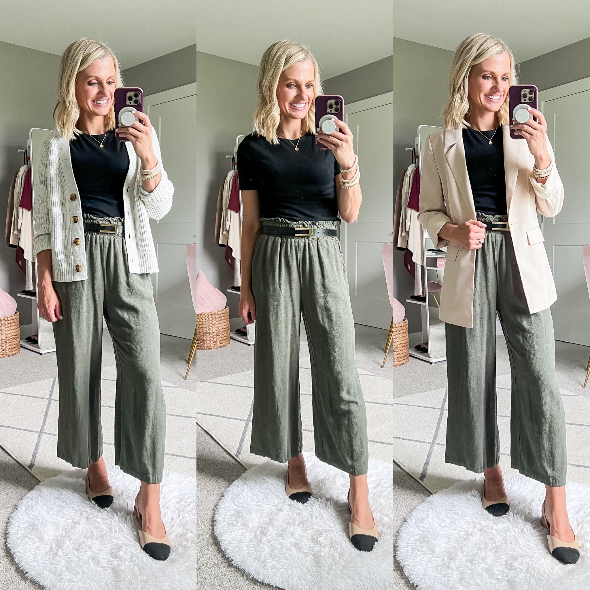 Teacher capsule wardrobe outfits! 
Top (linked similar) || pants- small || cardigan- xs || blazer- xs 

#LTKFindsUnder50 #LTKStyleTip #LTKWorkwear