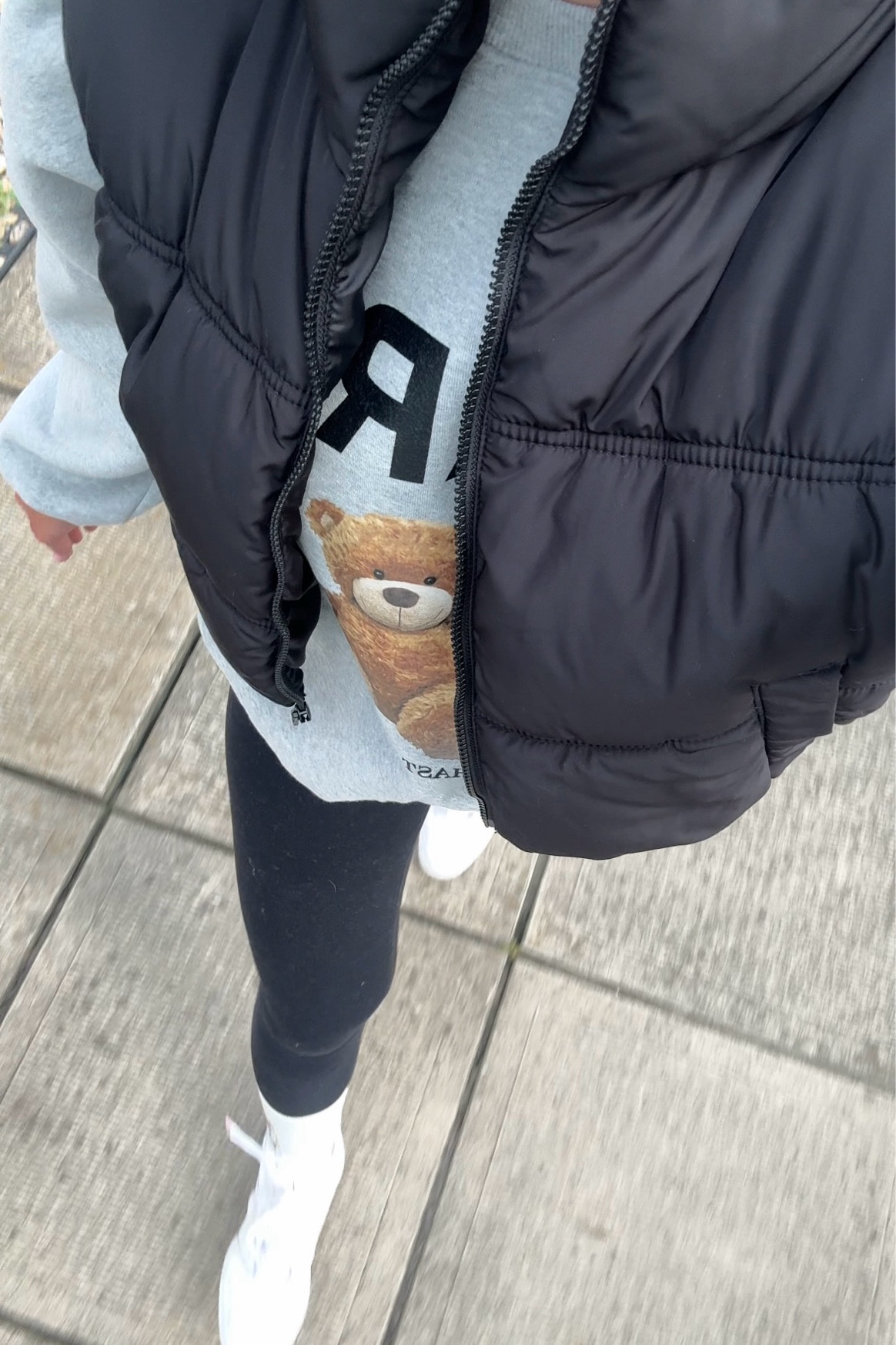 Cute fall outfits 
Teddy bear sweater 
Teddy bear socks 
Black puffer vest
Black leggings 

#LTKsalealert
#LTKfindsunder50 
#LTKSeasonal 
#LTKstyletip 

#LTKautumn