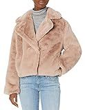 BB Dakota Women's Big Time Plush Faux Fur Jacket, Light Taupe, Small | Amazon (US)