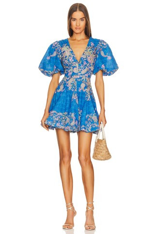 HEMANT AND NANDITA Short Dress in Cobalt Blue from Revolve.com | Revolve Clothing (Global)