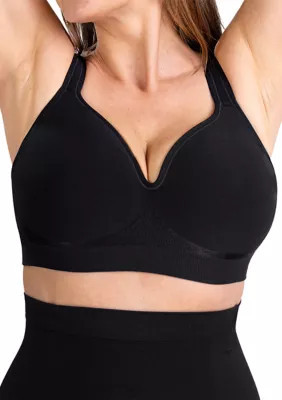 Shapermint Essentials Women's Sweetheart Wireless Contour Bra, Black, 3XL | Belk