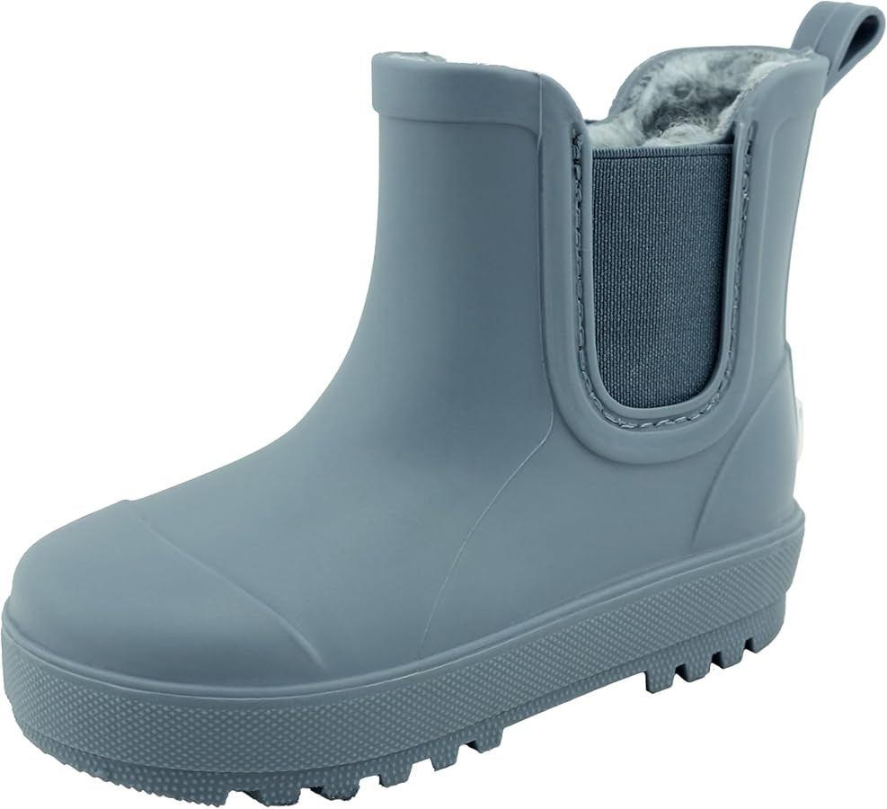 BEARPAW Toddler and Kids' Rain Boots with Faux-Fur Lining – Waterproof Rubber Chelsea Boot for ... | Amazon (US)