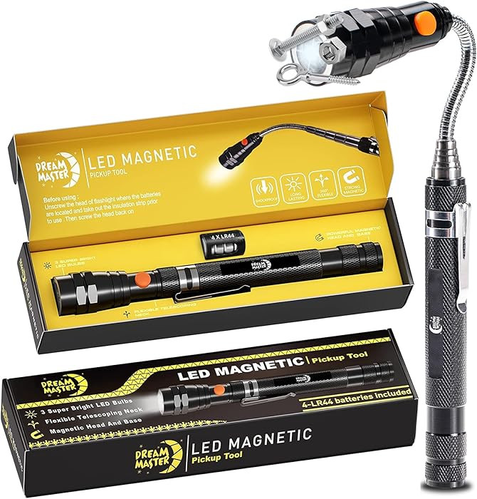 Magnetic Pickup Tool, Gifts for Men, Telescoping Magnet Flashlight, Gifts Idea & Stocking Stuffer... | Amazon (US)