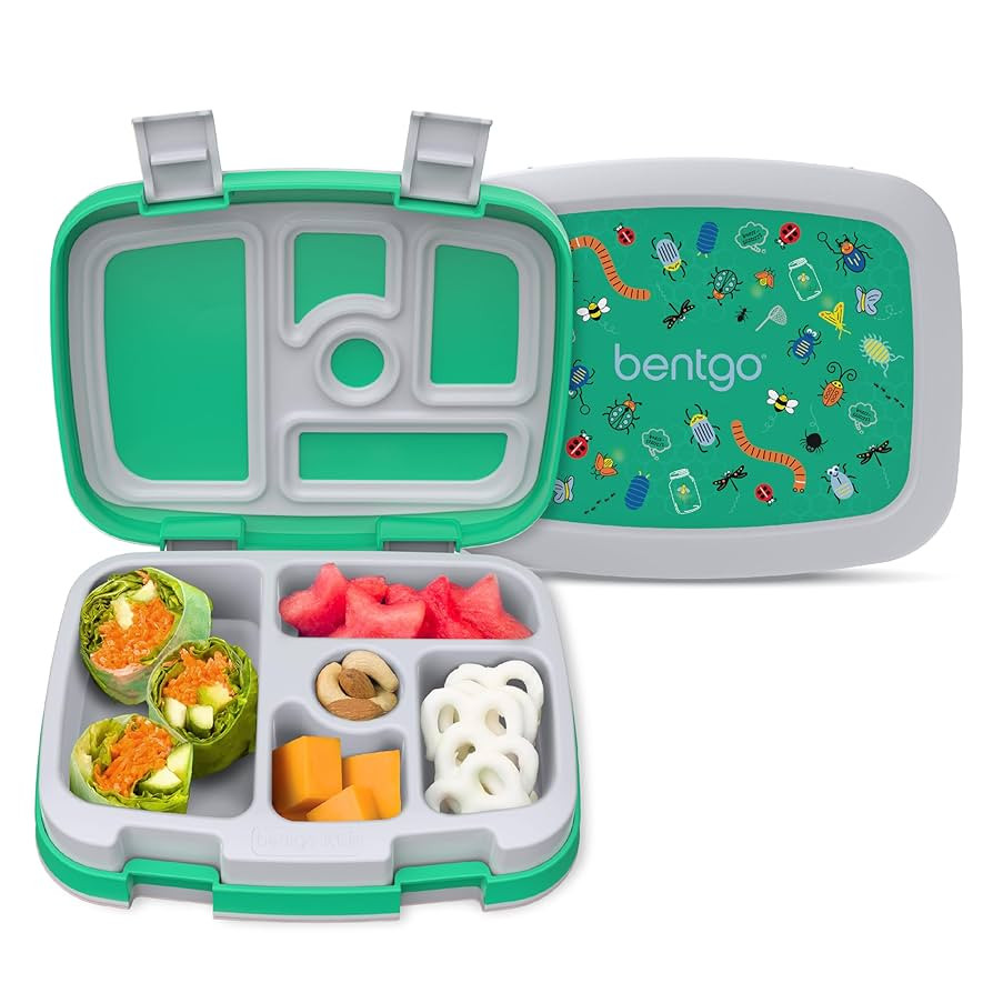 Bentgo Kids Prints Leak-Proof, 5-Compartment Bento-Style Kids Lunch Box - Ideal Portion Sizes for... | Amazon (US)