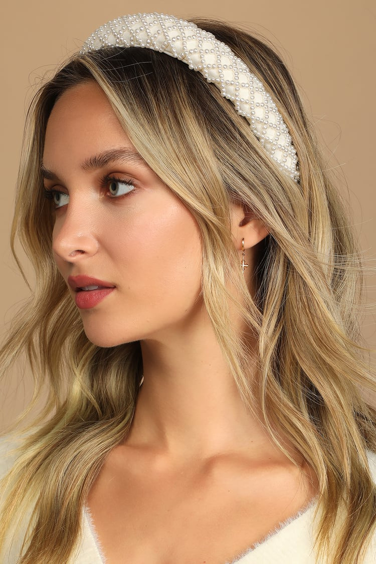 Reign of Romance White Pearl Beaded Headband | Lulus (US)