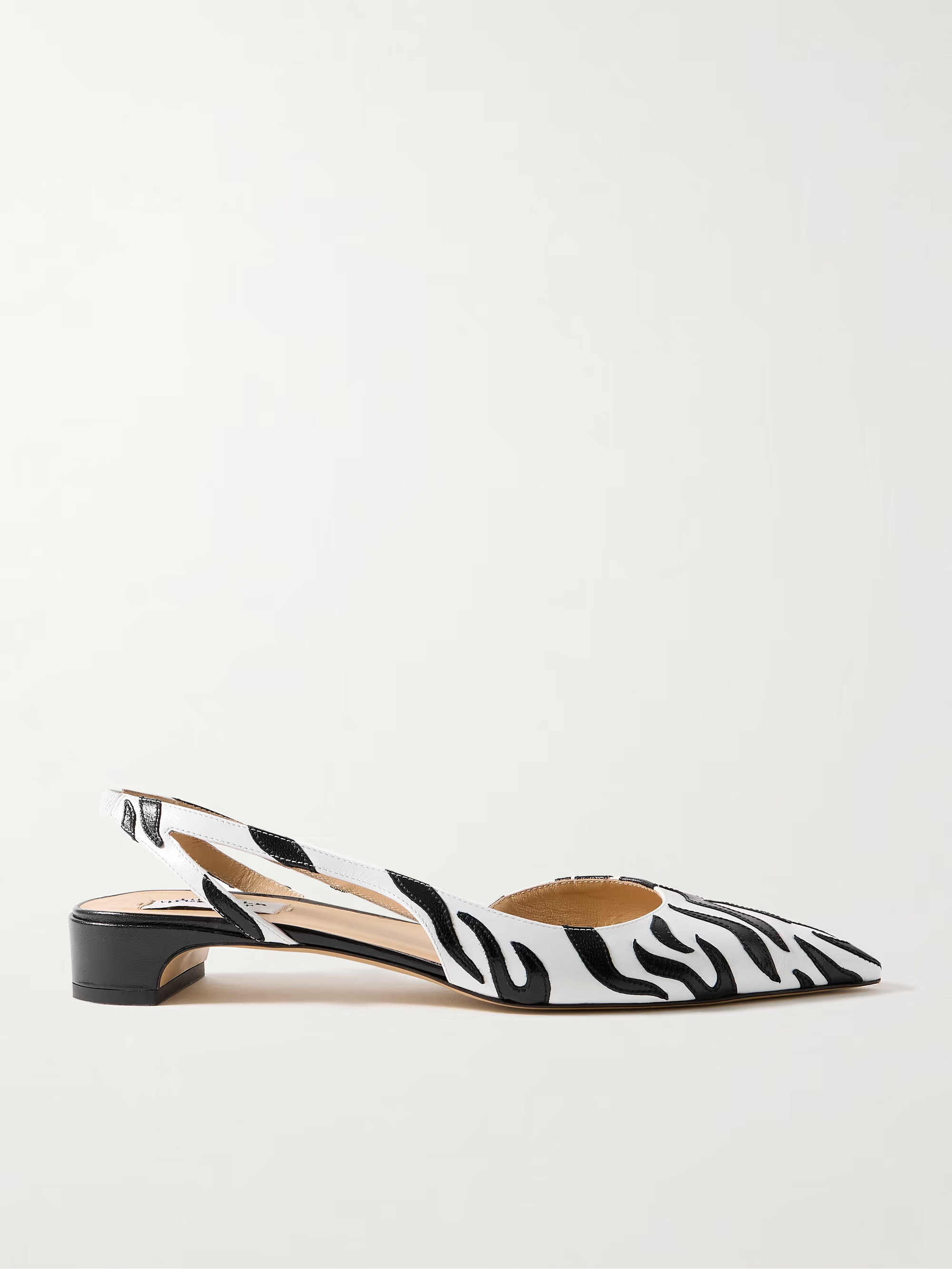 Delia appliquéd leather slingback pumps | NET-A-PORTER (US)