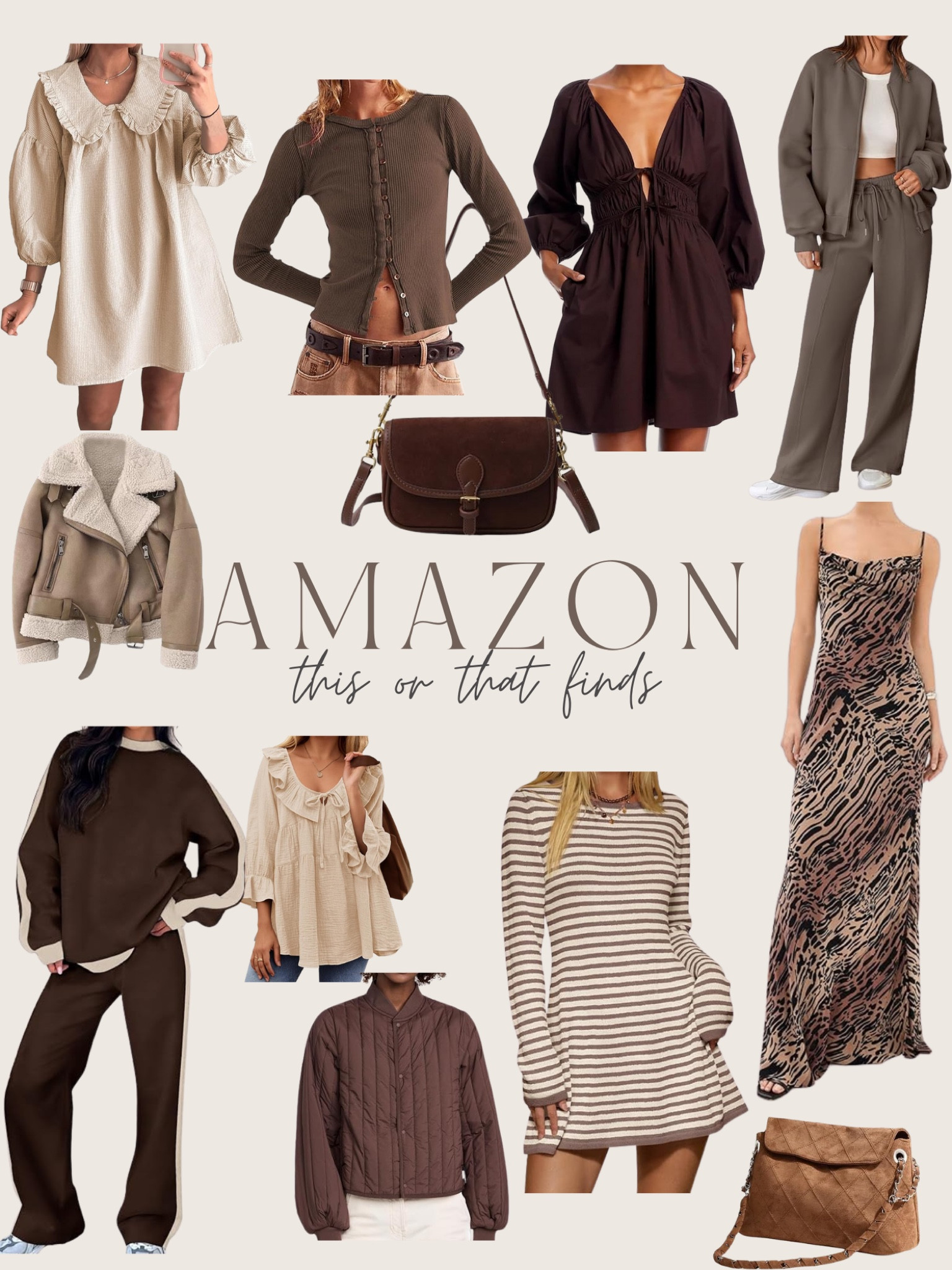This or that: AMAZON FINDS

Casual outfit, outfit ideas, elegant style, minimal style, fashion inspo, neutral style, Amazon fashion, Amazon finds, ootd, basics, street style, neutral outfits, fall outfit, fall style, fall fashion, styling ideas, what to wear, chic style, outfit inspo, simple outfits, lounge set, travel outfit, matching set, maxi dress, wedding guest dress, fall dress, mini dress, coat, jacket, purse

#LTKItBag #LTKStyleTip #LTKFindsUnder50