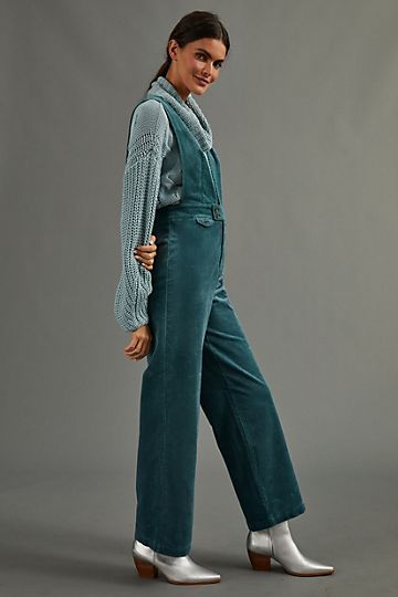 Pilcro Deep-V Corduroy Jumpsuit | Anthropologie (US)