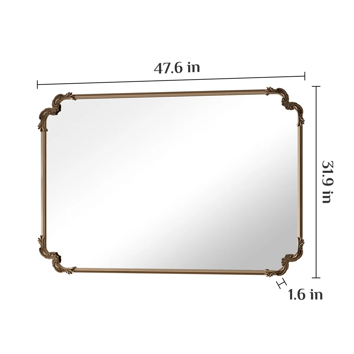 Genan Accent Scalloped Rectangle Wall Mirror | Wayfair North America