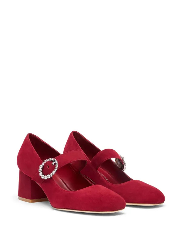 Stuart Weitzman 65mm Skyhigh Suede Pumps | Red | FARFETCH | Farfetch Global