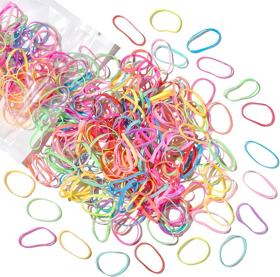 Hair Ties, Teenitor Hair Rubber Bands for Kids Girls Thin Small Hair Elastics,Colors,300pcs | Amazon (US)